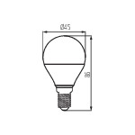 Miniatura schematu IQ-LED G45E14 7,2W-WW