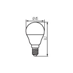 Miniatura schematu IQ-LED G45E14 3,4W-WW