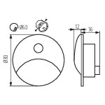 Miniatura schematu EXIN LED PIR O B-WW